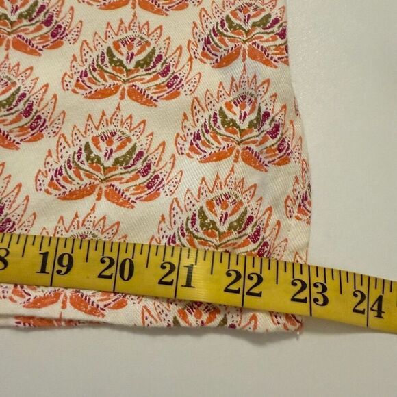 Rock Flower Paper Ivory and Deep Coral Embroidered Top Size L Bohemian - Picture 12 of 14